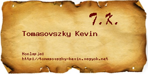 Tomasovszky Kevin névjegykártya
